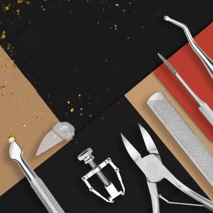 7 in 1 Edelstahl Küken Zange Nagelknipser Korrektor Nagel Picker Werkzeug – Bild 3