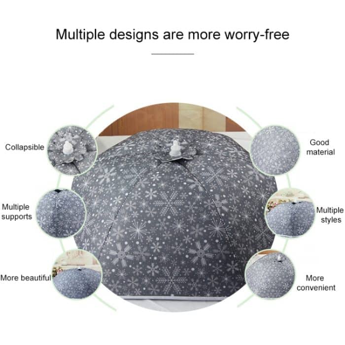 Schneeflockenmuster Isolierung Reisabdeckung Restaurant Anti-Mücken- und insektensichere Haushaltsgeschirrabdeckung – Bild 3