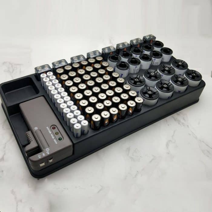 TBD04269333.jpg Multifunktionale Batteriespeicherbox Batterietester Batteriestärkeanzeige Aufbewahrungsbox Kapazitätstester – Bild 1