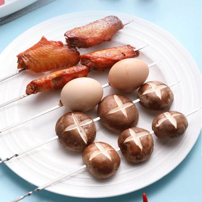 10 Stück / Set quadratische, flache Grillspieße aus Metall – Bild 5