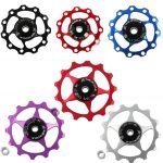4 Stück MEROCA Metalllager Mountainbike Rennrad Schaltwerk Führungsrad 11T/13T Führungsrad, 11T Black, 13T Black, 11T Red, 13T Red, 11T Blue, 13T Blue, 11T Purple, 13T Purple, 11T Silver, 13T Silver, 11T Electroplating Colorful... – Bild 4