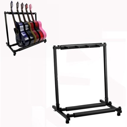 Faltbares, langes Gitarrenständer-Regal aus Metall, Three Racks, Five Racks, Seven Racks, Nine Racks