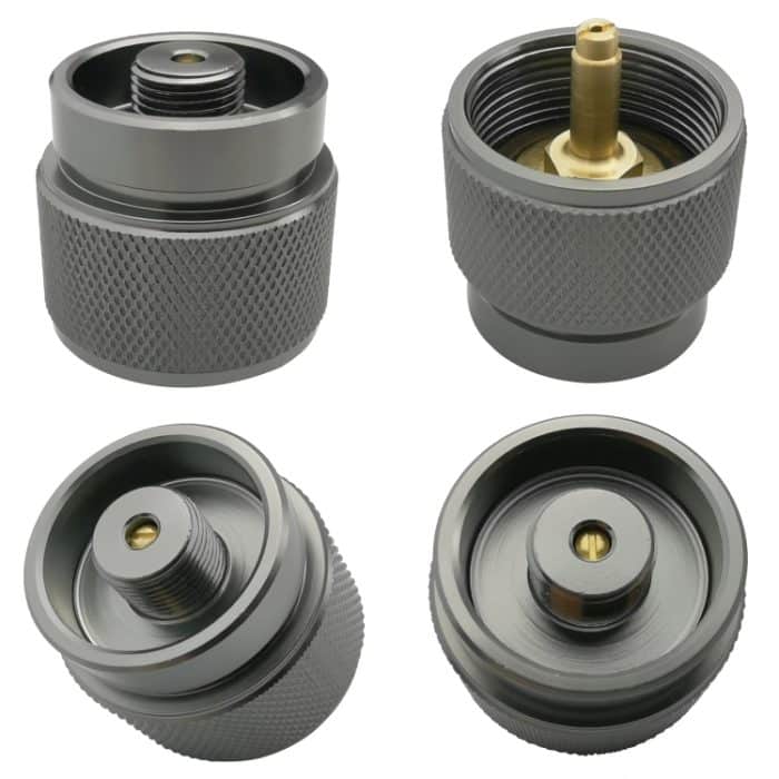 2 PCS Camping Propangastankadapter Außenofenkonverter Außenofenanschluss Zubehör US-Standardschnittstelle – Bild 2