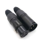 10 PCS vergoldeter Mikrofonstecker Kanone männlicher und weiblicher Kopf Kartenhahn