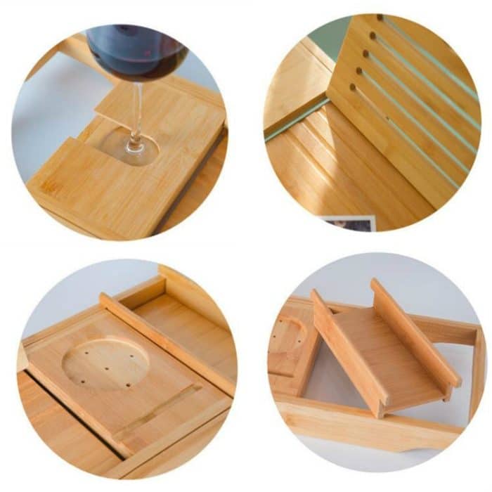 Multifunktionales Teleskopregal für Toilette, Badewanne, Tablet, Telefonhalter, Badezimmer, Badewannenhalter, Single Box, Double Box – Bild 3