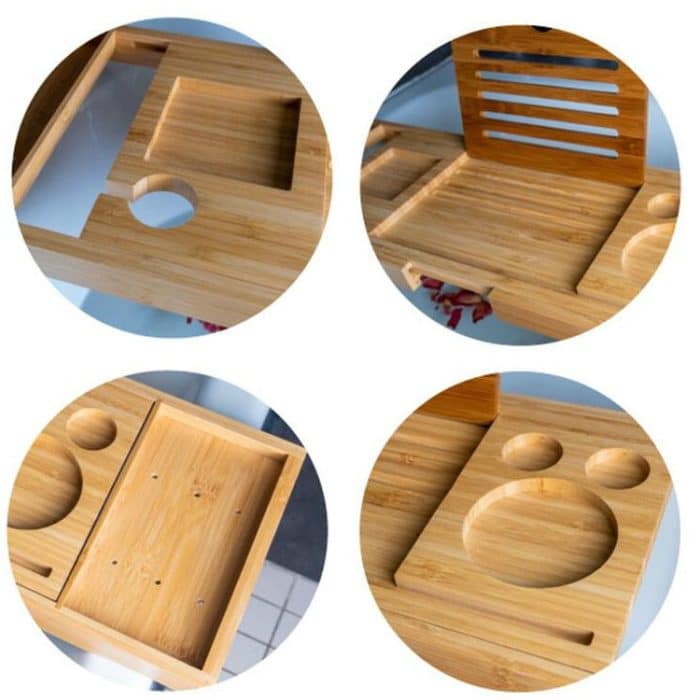 Badewanne Wein Handy Tablet Stand Badewanne Regal Tablett Regal Rack – Bild 4