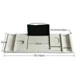 Bambus Badewanne Rack Einziehbare Badewanne Tablett Multifunktions-Einweichhalterung – Bild 3