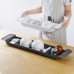 Ausziehbarer Abfluss-Badewannenständer, Badezimmer-Kunststoff-Badewannenständer, Badewannen-/Duschregal – Bild 5