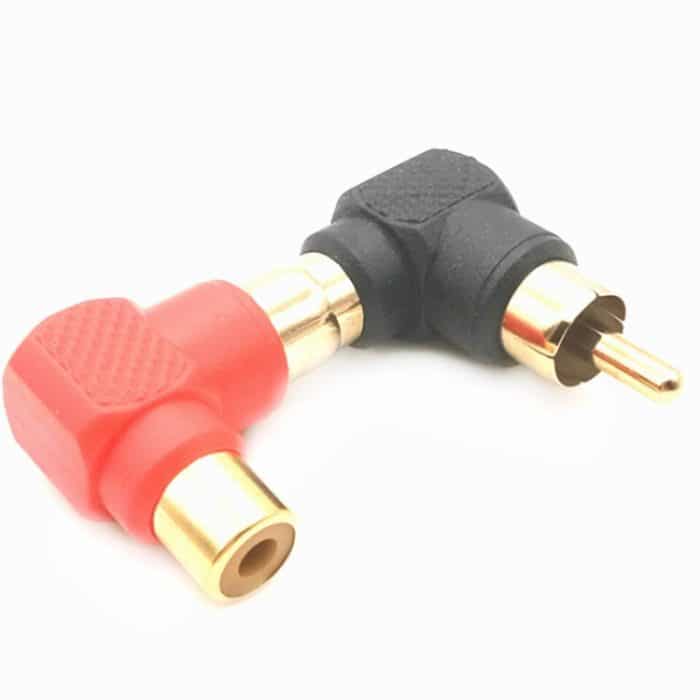 20 Stück/10 Paar L-förmiger Lotus RCA rechtwinkliger Winkel-Cinch-Audio-Adapter von Stecker zu Buchse – Bild 3