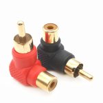 20 Stück/10 Paar L-förmiger Lotus RCA rechtwinkliger Winkel-Cinch-Audio-Adapter von Stecker zu Buchse – Bild 4