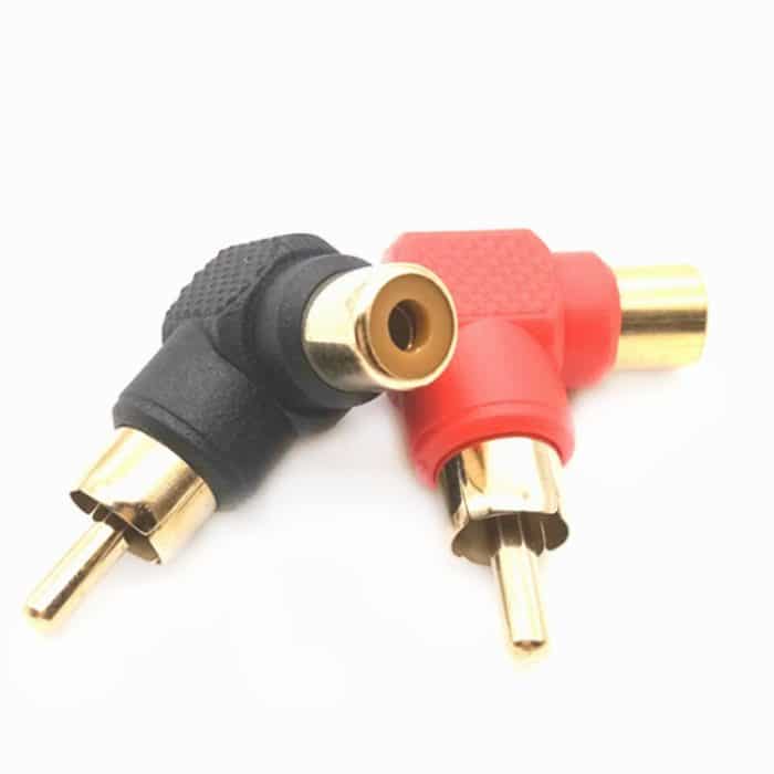 20 Stück/10 Paar L-förmiger Lotus RCA rechtwinkliger Winkel-Cinch-Audio-Adapter von Stecker zu Buchse – Bild 5