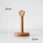 Küche Vertikale Massivholzrolle Papierhalter Kleine Blume Lazy Rag Rack – Bild 6