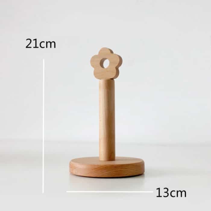 Küche Vertikale Massivholzrolle Papierhalter Kleine Blume Lazy Rag Rack – Bild 6