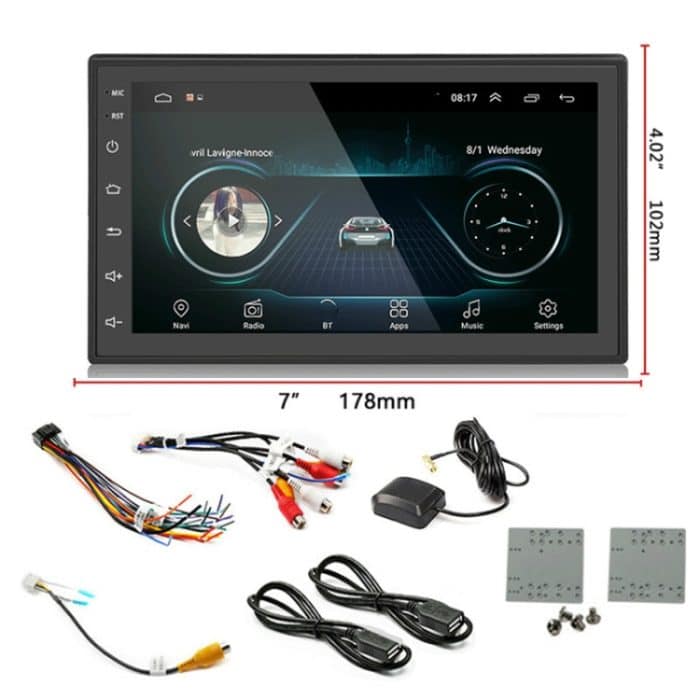 Auto 7 Zoll Universal Android Navigation MP5 Player GPS Bluetooth Auto Navigation All-in-One, Standard, Standard +4 Lights Camera, Standard +8 Lights Camera, Standard +12 Lights Camera – Bild 5