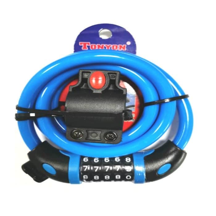 TONYON TY566 Fahrradschloss Fünfstelliges Codeschloss Mountainbike-Bardrahtschloss Einzelfelgenschloss, TONYON TY566(Blue), TONYON TY566(Green), TONYON TY566Orange), TONYON TY566(Black) – Bild 2