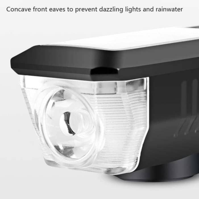 Fahrrad Solar Scheinwerfer Horn Licht Nacht Reiten USB Lade Scheinwerfer Fahrrad Blendung Taschenlampe Ausrüstung, Red, Green, Blue, Orange – Bild 6