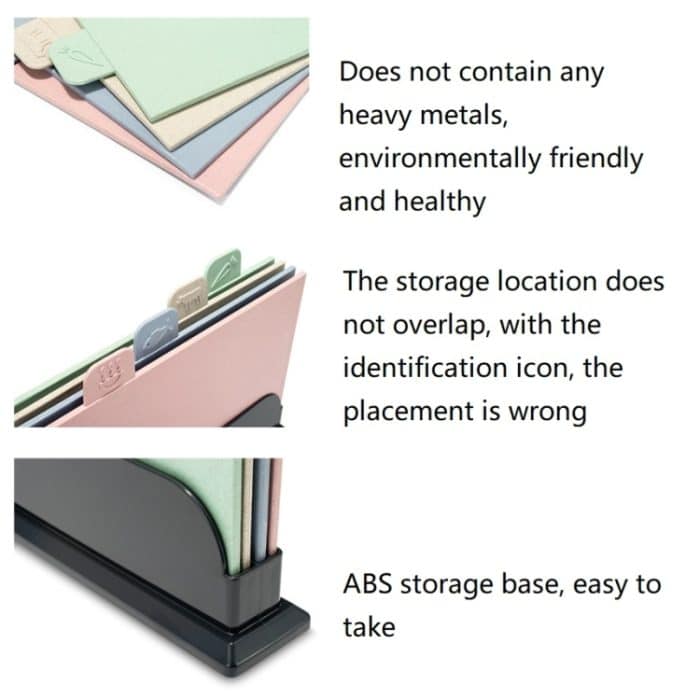 Weizenstroh-Klassifizierungs-Schneidebrett-Set, rutschfestes Mehrzweck-Schneidebrett, Wheat Straw – Bild 5