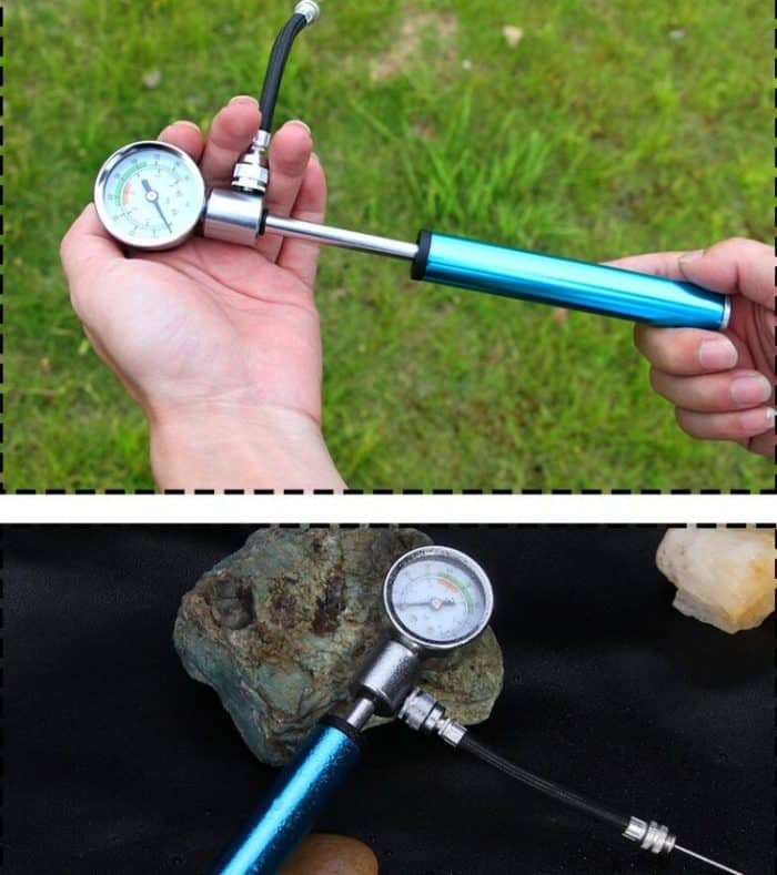 Fahrrad Manuelle Mini Luftpumpe Fahrrad Universal Luftpumpe Fahrrad Outdoor Reiten Tragbare Luftpumpe, Portable Air Pump(Yellow), Portable Air Pump(Red), Portable Air Pump(Black), Portable Air Pump(Silver), Portable Air Pump(Blue) – Bild 6