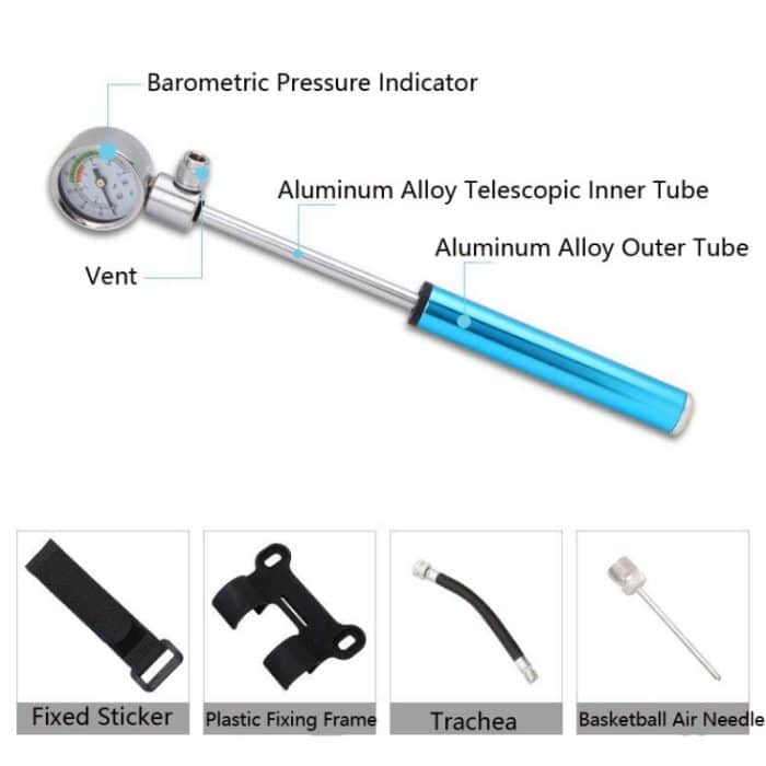 Fahrrad Manuelle Mini Luftpumpe Fahrrad Universal Luftpumpe Fahrrad Outdoor Reiten Tragbare Luftpumpe, Portable Air Pump(Yellow), Portable Air Pump(Red), Portable Air Pump(Black), Portable Air Pump(Silver), Portable Air Pump(Blue) – Bild 8