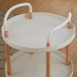 Luxuriöser, beweglicher Servierwagen, einfacher Küchen- und Wohnzimmer-Aufbewahrungsständer für Teeservice, Three Layers, Two Layers – Bild 4