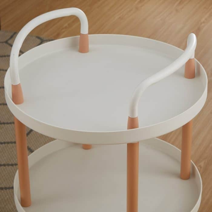 Luxuriöser, beweglicher Servierwagen, einfacher Küchen- und Wohnzimmer-Aufbewahrungsständer für Teeservice, Three Layers, Two Layers – Bild 4