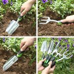 Aluminiumlegierungs-Garten-Gemüse-Garten-Werkzeug-Meeres-Werkzeug, Wide Shovel, Scale Shovel, Three-tooth Shovel, Three-tooth Rake, Weed Puller, 4 PCS / Set, 5 PCS / Set – Bild 3