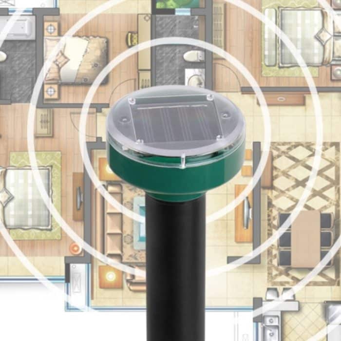 2 Stück Solar-Mäusevertreiber, Ultraschall-LED, Manor Farm, Reisfeld, Mausvertreiber, Schlangenvertreiber, Solar Mouse Repeller (Round ), Solar Mouse Repeller (Square) – Bild 5