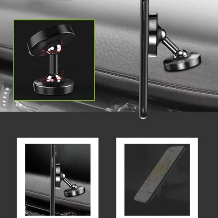 3 PCS Autotelefonhalter Legierung Magnetischer Universal Dual Ball Rotierender Autotelefonhalter, Matte Black, Frosted Silver, Matte Red, Luminous Black, Luminous Silver, Luminous Red, Golden (Single Ball), Black (Single Ball), Silver (Single Ball) – Bild 6