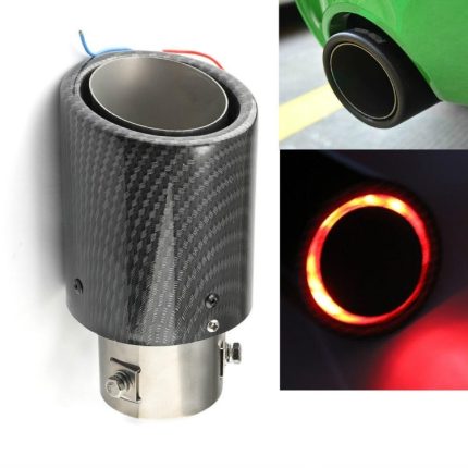 Auto-Modifikation, Kohlefaser, leuchtende Heckkehle, LED-Leuchten, modifiziertes Auto-Auspuffrohr, Spitfire-Heckkehle, Side, Curling