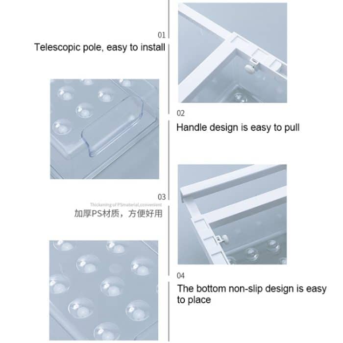 Aufbewahrungsbox für Kühlschränke Hängende Schublade Typ Frischhaltebox Transparente Aufbewahrungsbox für Obst und Gemüse – Bild 4