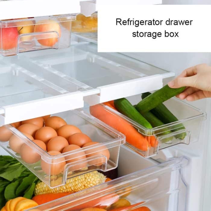 Aufbewahrungsbox für Kühlschränke Hängende Schublade Typ Frischhaltebox Transparente Aufbewahrungsbox für Obst und Gemüse – Bild 5
