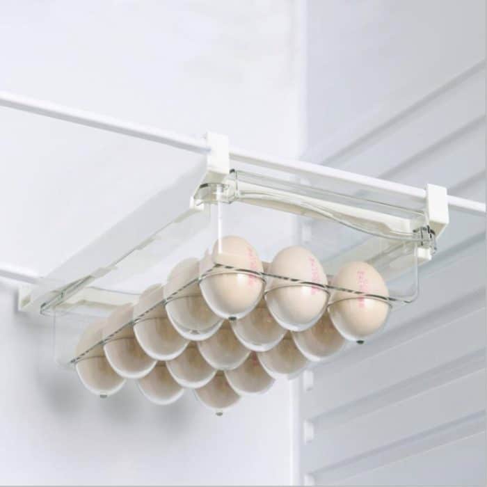 Kühlschrank-Aufbewahrungsbox, Schubladentyp, quadratisch, für den Haushalt, multifunktionale Lebensmittelkonservierungsbox, 1 Egg Box, 1 Fresh Box, 2 Egg Box, 2 Fresh Box, 1 Egg Box + 1 Fresh Box, 1 Box Without Hook – Bild 1