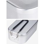 Outdoor-Reisen, Camping, Camping-Lunchbox, tragbar, faltbar, Aluminium, Lunchbox, Retro-Lunchbox, klein, Small Regular Lunch Box, Lunch Box And Steaming Rack, Lunch Box And Steaming Rack And Folding Stove – Bild 4