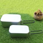 Outdoor-Reisen, Camping, Camping-Lunchbox, tragbar, faltbar, Aluminium, Lunchbox, Retro-Lunchbox, klein, Small Regular Lunch Box, Lunch Box And Steaming Rack, Lunch Box And Steaming Rack And Folding Stove – Bild 6