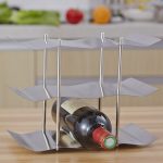 Edelstahl Schmiedeeisen Weinregal Weinschrank Dekoration – Bild 4