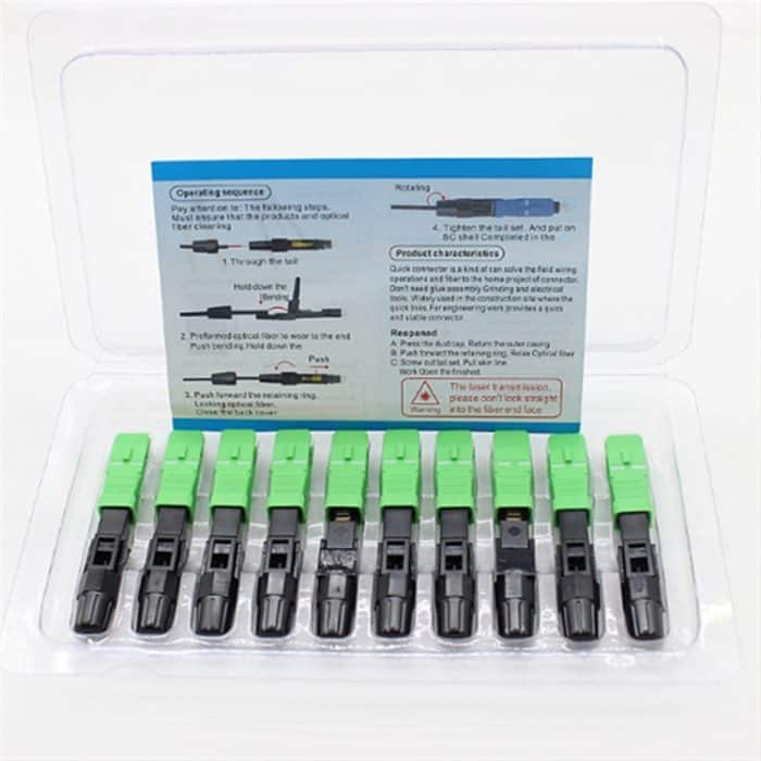 10 Stück FTTH SC APC Singlemode-Glasfaser-Schnellverbinder – Bild 6