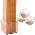2 Stück quadratische Stuhlbeinkappen PVC-Fußschutzpolster Möbeltischhussen, 30-35mm, 42-48mm, 49-55mm, 37-42mm, 56-62mm