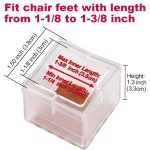 2 Stück quadratische Stuhlbeinkappen PVC-Fußschutzpolster Möbeltischhussen, 30-35mm, 42-48mm, 49-55mm, 37-42mm, 56-62mm – Bild 2