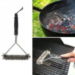 12 Zoll BBQ Brush Edelstahl Drahtborsten Reinigungsbürsten mit Griff – Bild 2