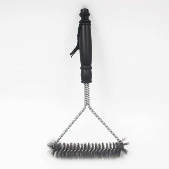 12 Zoll BBQ Brush Edelstahl Drahtborsten Reinigungsbürsten mit Griff – Bild 3