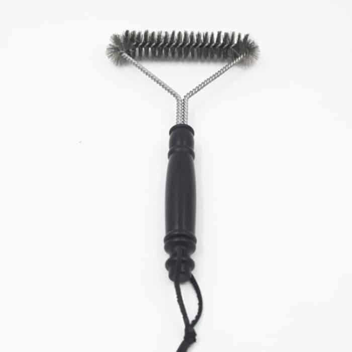 12 Zoll BBQ Brush Edelstahl Drahtborsten Reinigungsbürsten mit Griff – Bild 4