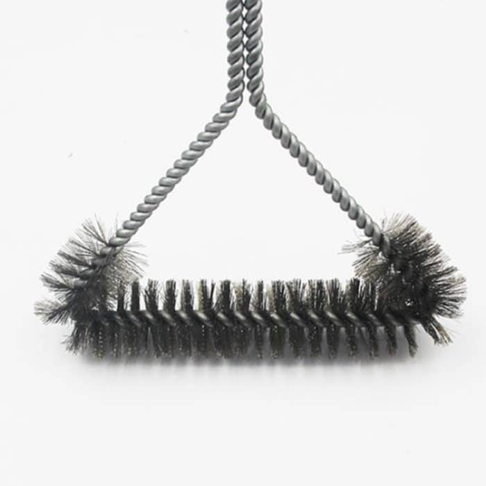 12 Zoll BBQ Brush Edelstahl Drahtborsten Reinigungsbürsten mit Griff – Bild 5