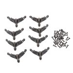 10 PCS Antike Bronze Schmuck Geschenkbox Holzetui Dekorative Füße Bein Eckschutz – Bild 5