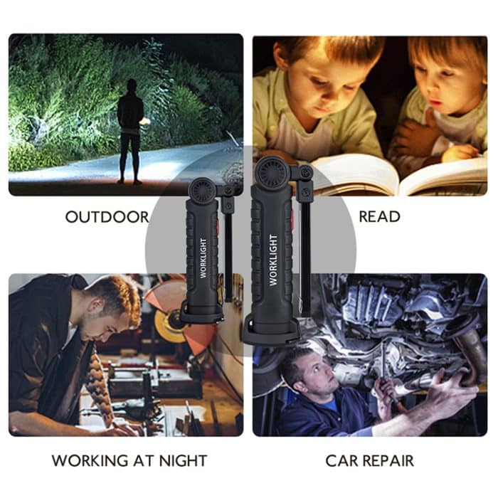 Tragbare tragbare Arbeitsleuchten, USB-Aufladung, multifunktionale und klappbare Notleuchten – Bild 12