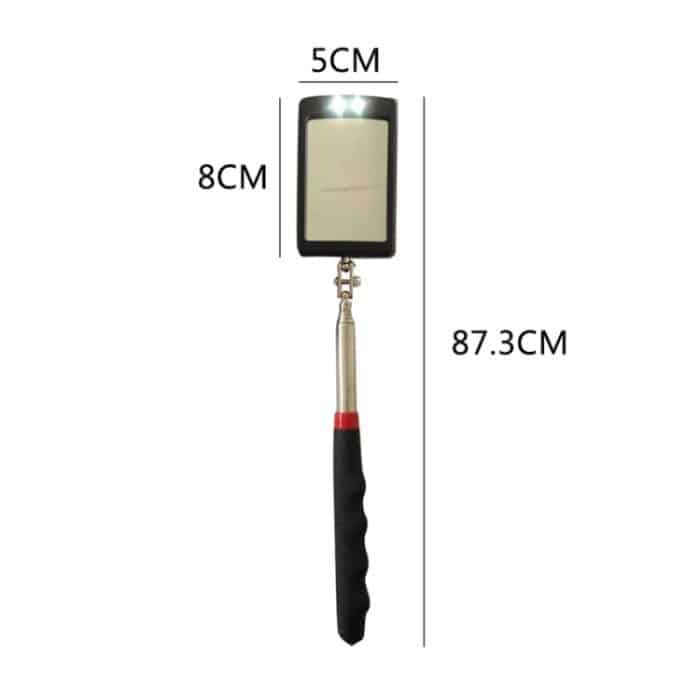 LED-Arbeitslicht-Inspektionsspiegel zum Ausfahren des Fahrzeugchassis Winkelansicht Teleskoperkennungswerkzeug für die Autoreparatur – Bild 5