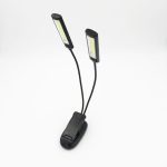 Tragbare Dual Flexible Arme COB LED Clip Camping Licht Lesetisch Laptop Notenständer Lampe, 1, 2