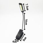 Tragbare Dual Flexible Arme COB LED Clip Camping Licht Lesetisch Laptop Notenständer Lampe, 1, 2 – Bild 5