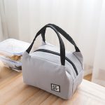 Tragbare Lunchtasche, wärmeisolierte Lunchbox, Tragetasche, Kühltasche, Bento-Beutel, Lunchbehälter, Aufbewahrungstaschen für Schule und Lebensmittel, Black, Bento Storage Bags