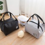 Tragbare Lunchtasche, wärmeisolierte Lunchbox, Tragetasche, Kühltasche, Bento-Beutel, Lunchbehälter, Aufbewahrungstaschen für Schule und Lebensmittel, Black, Bento Storage Bags – Bild 6