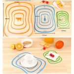 6 Stück Küchen-Schneideblöcke, flexible, transparente PP-Schneidebretter, L(42x31.5cm) – Bild 5